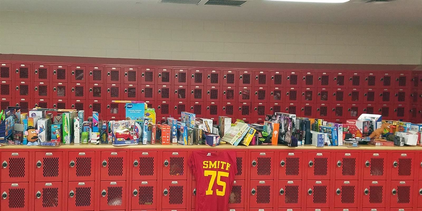 Smith Middle School participates in CALI BEAR toy drive.